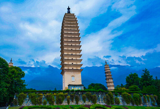 崇圣寺三塔图片