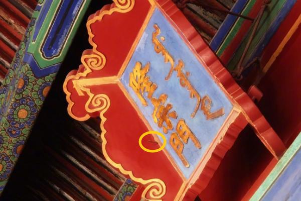 故宫哪个殿门上有箭头