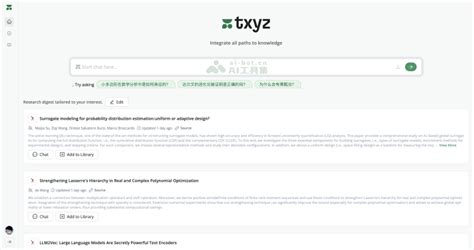 Ai读论文工具txyz